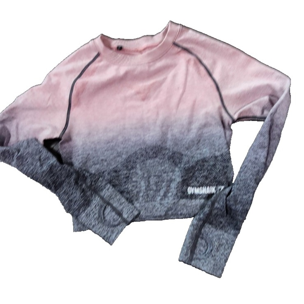 Gym‎ Shark Seamless Ombre Long Sleeve Crop Top